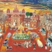 VIII - Marcella Longo, Piazza di Ponte Milvio, 1980 ca., acrilico su tela.